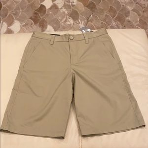 under armor brand new khaki shorts